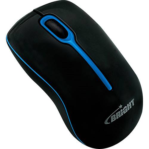 Tamanhos, Medidas e Dimensões do produto Mouse Canadá Bright USB Preto/Azul