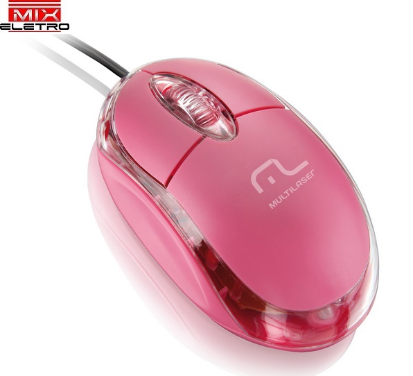 Mouse Classic Óptico USB ROSA Multilaser MO002