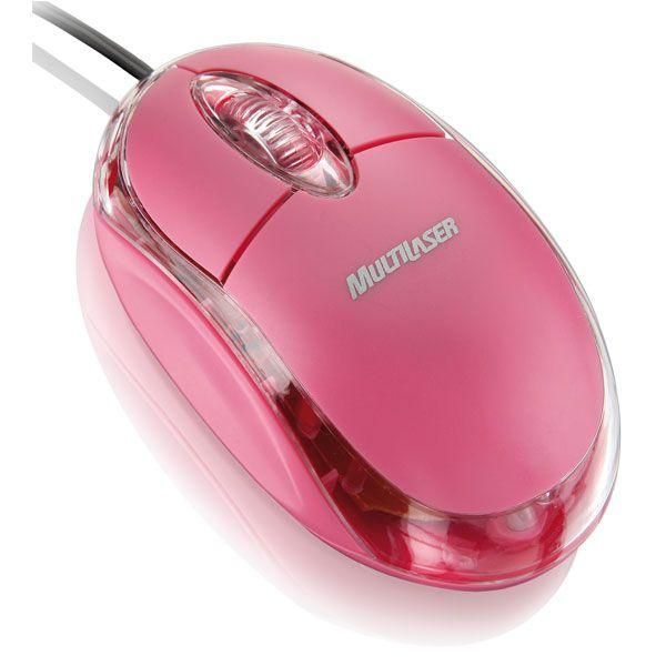 Mouse Classic Usb Mo002 Rosa Multilaser