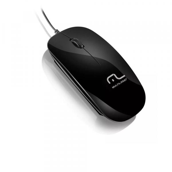 Mouse Colors Slim Black Piano Usb - Mo166 - Multilaser