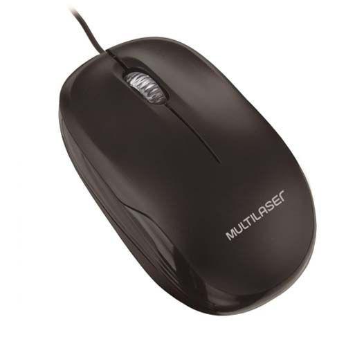 Mouse com Fio 1200DPI USB, Preto, MO255 - Multilaser