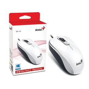 Mouse com Fio Genius Usb 1000Dpi Branco Dx110 - 31010116102