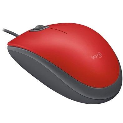 Mouse com Fio Logitech M110 Vermelho