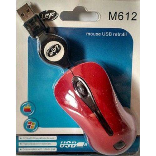 Tudo sobre 'Mouse com Fio USB 800dpi Classic Vermelho M-612 Leyer'