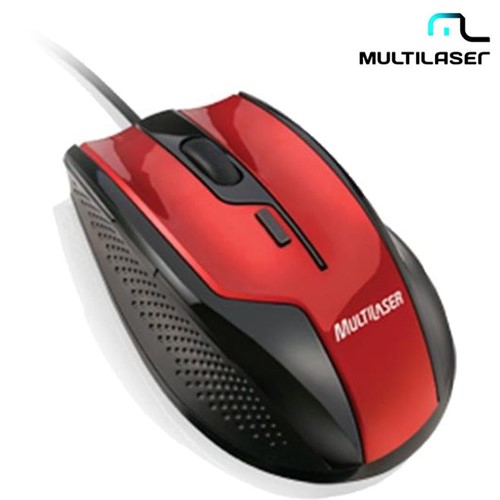 Mouse com Fio USB Gamer Fire Preto e Vermelho com 6 Botões MO149 - Multilaser