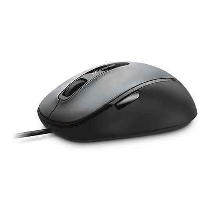 Mouse com Fio USB Preto/Cinza Microsoft - 4FD00025 4FD00025