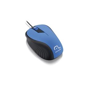 Mouse Emborrachado Azul e Preto Multilaser - MO226