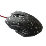 Mouse Gamer 3200dpi 6 Botões Preto e Prata Jikatec ***