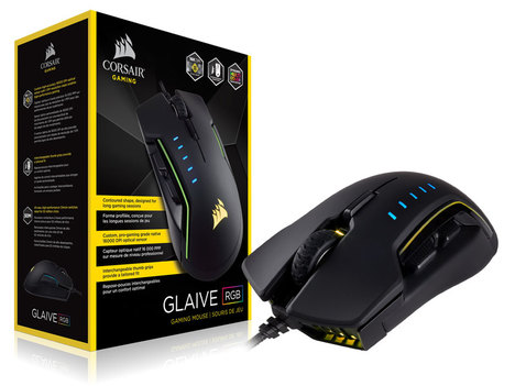 Mouse Gamer Corsair Ch-9302011-Na Glaive Optico 16000Dpi Rgb Preto