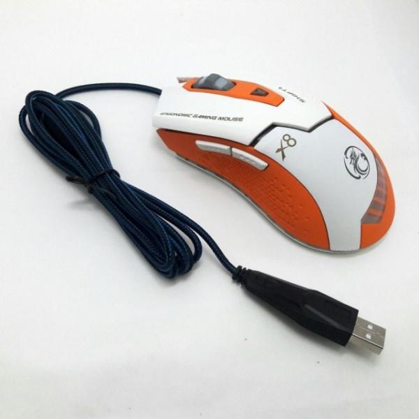Mouse Gamer Estone X8 Usb Led Óptico 2400 Dpi 6 Botões