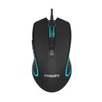 Mouse Gamer Laser Usb Óptico Pc 6400 Dpi Philips Momentum