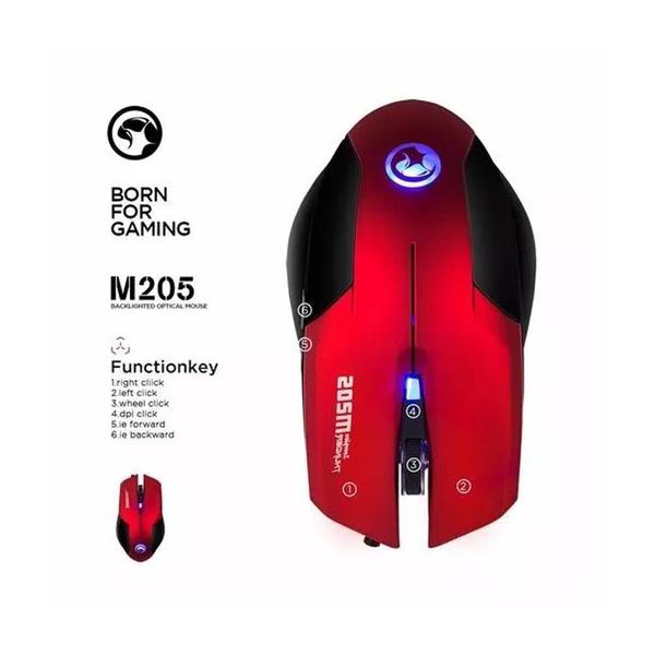 Mouse Gamer Marvo Scorpion M205 Bk 800/1600 Dpi