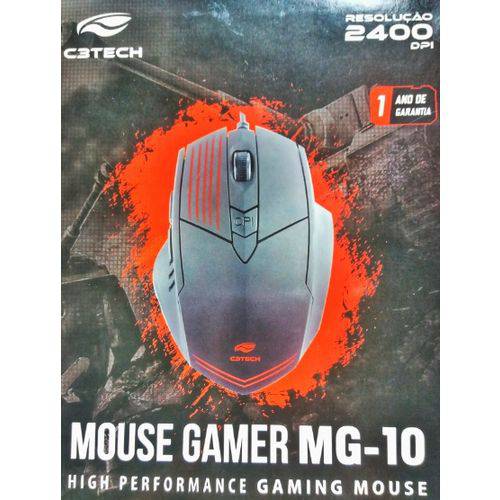 Mouse Gamer Mg-10 Resolução 2400dpi - C3 Tech