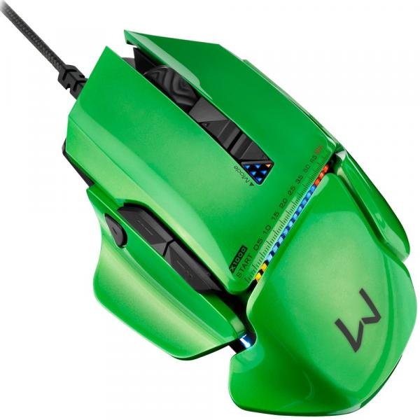 Mouse Gamer Multilaser Warrior 8200Dpi 8 Botões MO247 Led Colorido