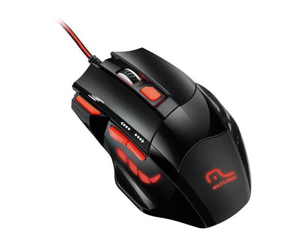 Mouse Gamer Multilaser Xgamer Fire Button USB 2400Dpi Preto e Vermelho