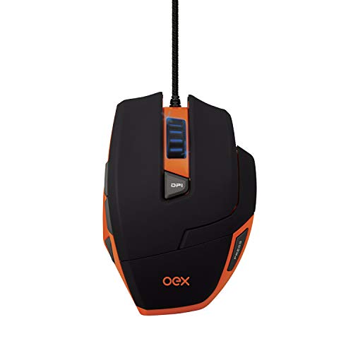 Mouse Gamer Oex Hunter Ajuste de Peso Usb Até 3200dpi Ms303