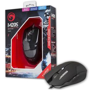 Mouse Gamer Óptico Usb 1600 Dpi 6 Botões Led Azul M205 Marvo Gamer