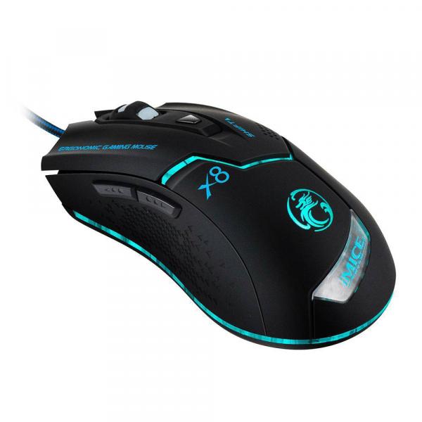 Mouse Gamer Profissional B-Max X8 Gaming (Preto) 6D / 3200DPI / E-sport