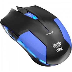 Mouse Gamer Usb 1600Dpi Cobra Type-M Preto/Azul E-Blue