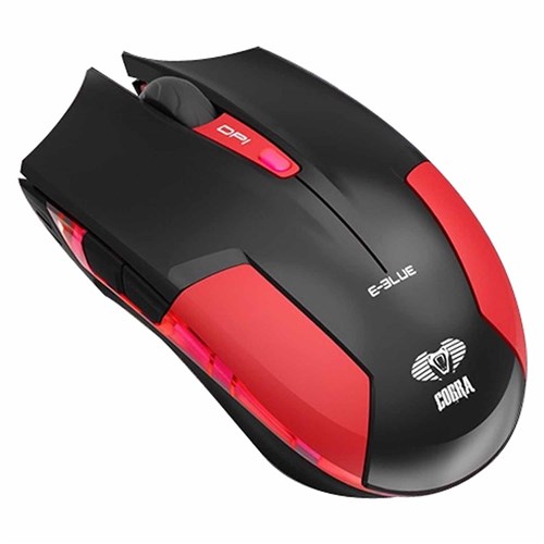 Mouse Gamer Usb 1600Dpi Cobra Type-M Preto e Vermelho E-Blue
