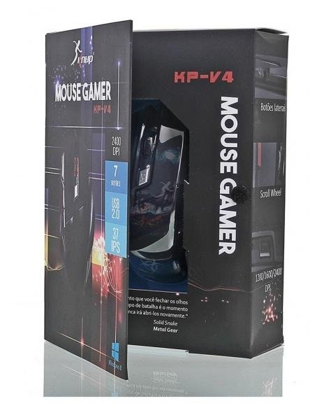 Mouse Gamer V4 2400dpi Led 7 Cores Usb 2.0 - Knup