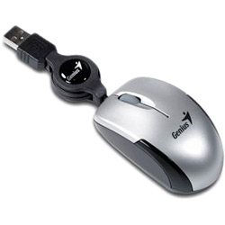 Mouse Genius Wired Optical Micro Traveler Silver - 1200 Dpi