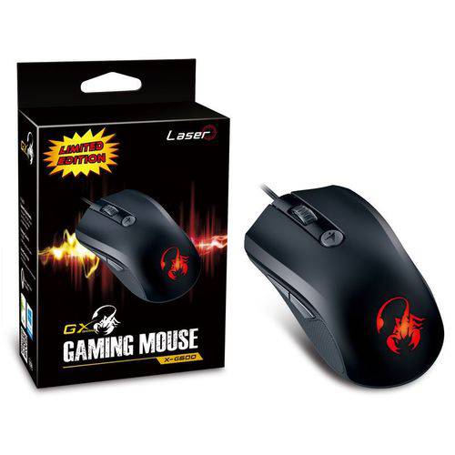 Mouse Genius X-g600 Gamer 1600dpi com 5 Botoes Programaveis (macro) USB Preto