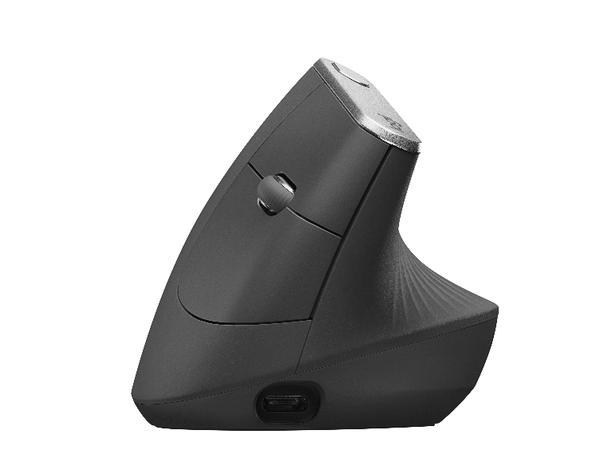 Mouse Logitech MX Vertical Sem Fio Recarregavel Tecnologia Flow Unifying Cinza 4000DPI