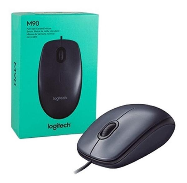 Mouse Logitech Óptico USB Preto M90 910-004053