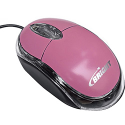 Mouse Malásia Bright USB Rosa