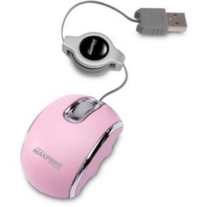 Mouse Maxprint Otico USB Mini Cabo Retrátil Rosa Ref.: 606229