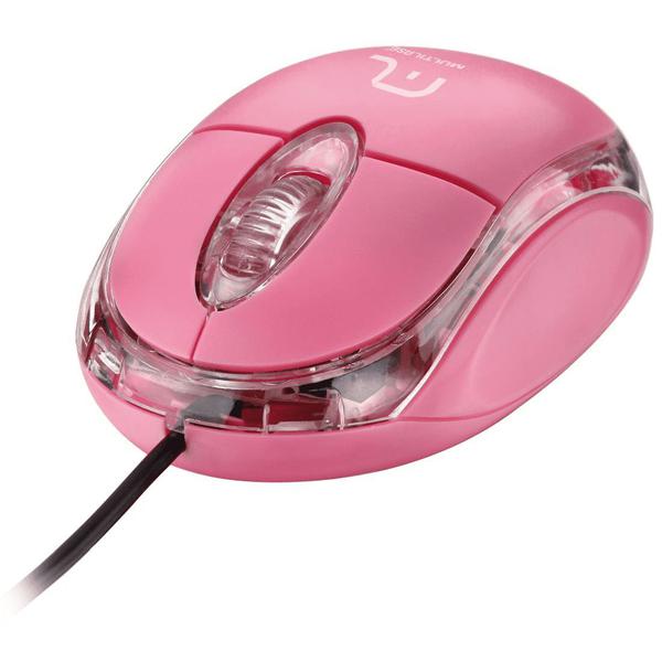 Mouse Multilaser Classic Box Rosa Usb