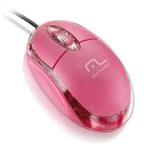 Mouse Multilaser Classic Usb Mo002 - Rosa