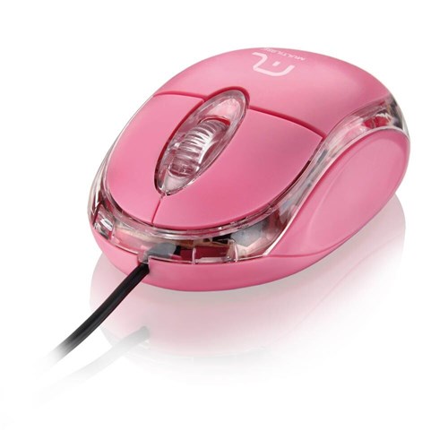 Mouse Multilaser Classic USB Rosa MO002