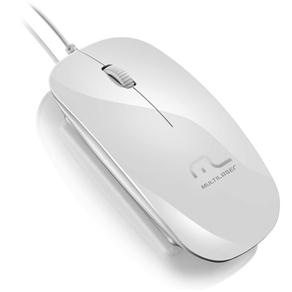Mouse Multilaser Colors Slim Ice USB MO168- Branco