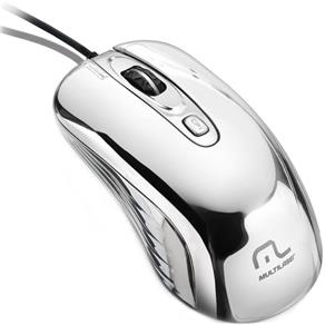 Mouse Multilaser com Led Usb Prateado Pb2004