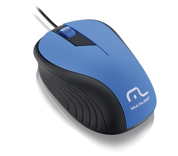 Mouse Multilaser Emborrachado com Fio USB MO226