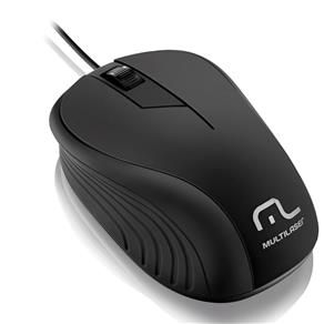 Mouse Multilaser Emborrachado USB MO222 - Preto