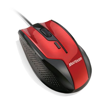 Mouse Multilaser Gamer Fire 1600DpiUSBpreto e Vermelho - MO149 MO149