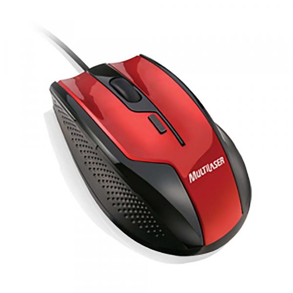 Mouse Multilaser Gamer Fire 1600Dpiusbpreto e Vermelho - MO149