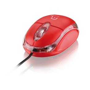 Mouse Multilaser Óptico Classic USB Vermelho MO003