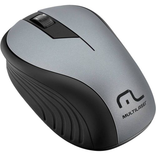 Mouse Multilaser Sem Fio 2.4ghz 1200dpi - Mo213 - Preto/grafite