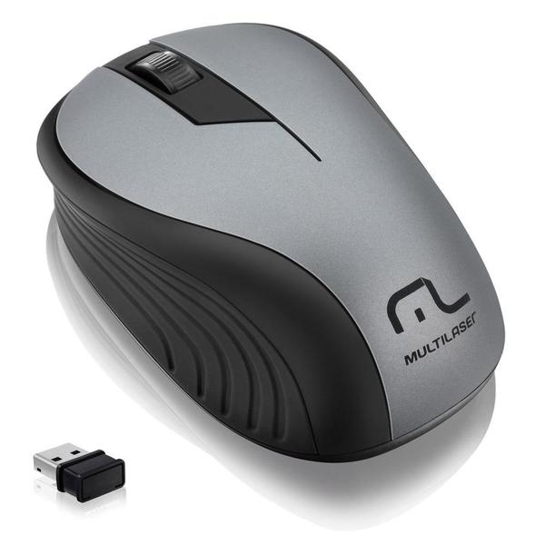 Mouse Multilaser Sem Fio 2.4Ghz Preto Grafite Usb MO213