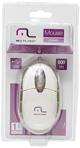 Mouse Multilaser Usb Classic Gelo - MO034