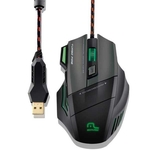 Mouse Multilaser Warrior Gamer 7 Botoes 3200 DPI USB Preto MO207