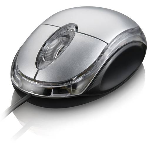 Tamanhos, Medidas e Dimensões do produto Mouse Óptico 0401 Preto/Prata PS2 - Multilaser