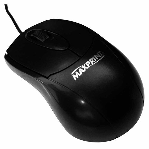 Mouse Óptico 800 DPI USB Maxprint Preto 1002588