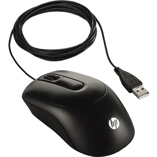 Mouse Óptico com Fio Usb 3 Botões - X900 - Hp (Preto)