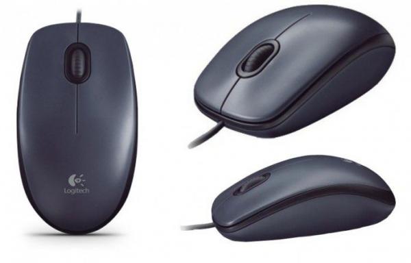 Mouse Óptico Logitech USB M90 Preto