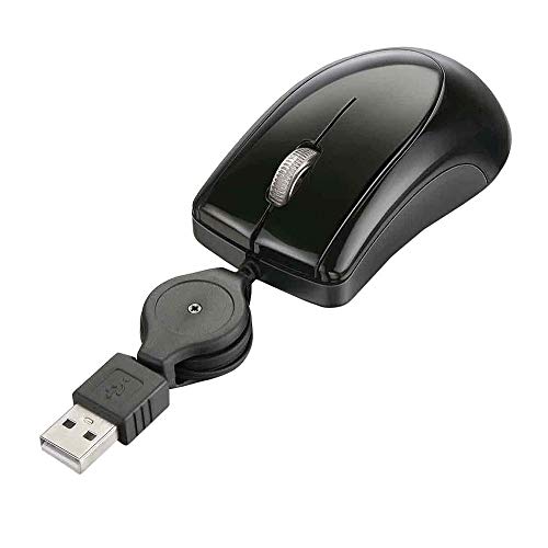 Mouse Optico Mini Multilaser MO048 USB Retratil 800DDPI Preto